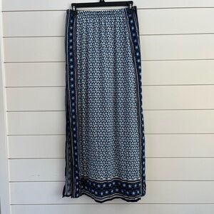 Max Edition Black and Blue Casual Maxi Skirt